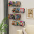 X-cosrack 24 Inch Set 4 Wall Mounted Kids Bookshelf, Floating Metal Book Shelves for Kids Nursery Toddler Classroom