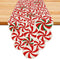 Christmas Table Runner Candy Cane Swirl Lollipops Red Table Decoration for Home