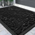 Yimobra Sturdy Door Mat, Heavy Duty Welcome Mats for Home Entrance, Weather Resistant Easy Clean (Black)