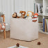 DULLEMELO Large Fabric Storage Basket, Collapsible Storage Container Box with Handles for Organization, Cream