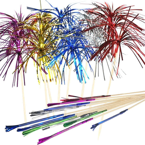 Allazone 120 PCS Firework Party Picks, Cocktail Picks for Cake Decoration, Sandwich & Party Supplies