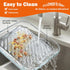 9.84inch, Microwave Bacon Cooker Pan, Square Glass Bacon Tray for Microwave and Oven Cook Crispy Strips in Minutes, No