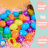 50 2.3" JOYIN PCS Easter Eggs, Empty Plastic Eggs Fillable Colorful Bright Eggshell Bulks for Easter Hunt, Filling