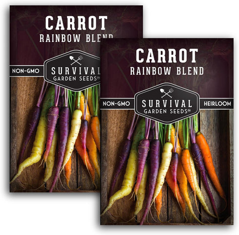 Rainbow Carrot Seeds for Planting Colorful Heirloom Blend Including Purple, Yellow &