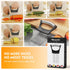 MbsaAO Onion Holder for Slicing, Stainless Steel Onions Slicer with Protective Cover, Vegetable Chopper Onion Slicer