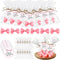 Demissle 40 Sets Pink Bow Baby Shower Soap Favors Girl for Guests