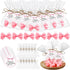 Demissle 40 Sets Pink Bow Baby Shower Soap Favors Girl for Guests