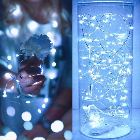 15 Packs Fairy String Lights, 6.6FT 20 LED Battery Operated Silver Copper Wire for Party Christmas Decorations