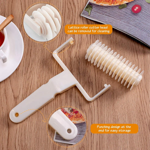 Lattice Roller Cutter for Pie, Pizza, Cookie Dough, Household Baking Pastry Tools, Plastic Lattice Cutter