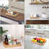 Hipiwe 11.8x7.9x1.8inch Rattan Serving Tray Hand Woven Tray with Handles Rattan Rectangular Basket Trays for Storage
