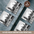 3dRose CST_49291_3 Famous Londons Big Ben in Black and White, Ceramic Tile Coasters, Set of 4