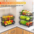 3-Tier (1 Pack) Gsiekare Rolling Pantry Organizer and Storage Cart with Wheels Stackable Wire Snack Cart for Kitchen