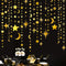 Gold Star Moon Circle Dot Garland Party Decorations Kit, Hanging Crescent & Twinkle Star Streamer Banner