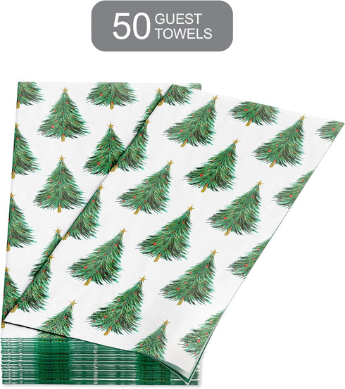 50-Count American Greetings Christmas Guest Paper Hand Towels (Christmas Trees)