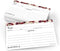 321Done Recipe Cards (Set of 50) Small Floral 3" x 5" - Double-Sided for Weddings, Made in USA - Watercolor Red Roses