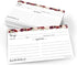 321Done Recipe Cards (Set of 50) Small Floral 3" x 5" - Double-Sided for Weddings, Made in USA - Watercolor Red Roses