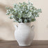 Enra White Ceramic Vase 7.36 Inch,Pottery Decorative Vase for Home Dcor, Farmhouse