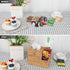 Sumnacon Tissue Box Square Cover with Storage, Rattan Holder with 2 Side Organizer for Bathroom Living Room