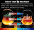Cast Iron Tea Pot - Honeycomb Pattern Tea Kettle with Tea Leaf Infuser,Stovetop Tea Kettle Coated with Enameled
