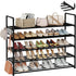 Metal Shoe Organizer,5 Tiers Shoe Storage Shoe Rack with Hooks,Fit 20-25 Pairs,Adjustable