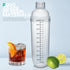 Homestia Plastic Cocktail Shaker with Measuring Jigger Set - 1000cc / 33 oz Clear Plastic Bottle Boba Tea Shaker Cup