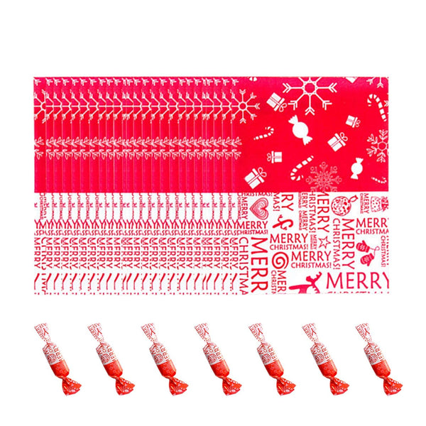 Leepro 500 pcs Christmas Nougat Candy Wrappers for DIY Homemade Baking Caramels, Chocolate, Hard Candy, Wax Paper