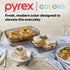 Pyrex Colors 9"x13" Tinted Glass Baking Dish with BPA-Free Lid, Oblong Bakeware for Casserole & Lasagna