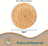 Set of 8 Round Woven Placemats, Natural Water Hyacinth Wicker Placemats, Heat Resistant Non-Slip Table Mats (13.5")