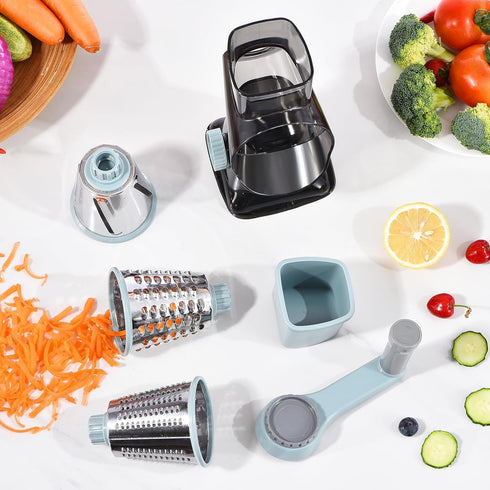 3 Rotary Cheese Grater with Handle Kitchen Shredder Slicer Grater Slicer Ice Shaver Cheese Vegetable Nuts Potato