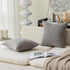 Kevin Textile Decorative Throw Pillow Covers, Set of 2, 20 x 20 inches, Grey, Modern Farmhouse