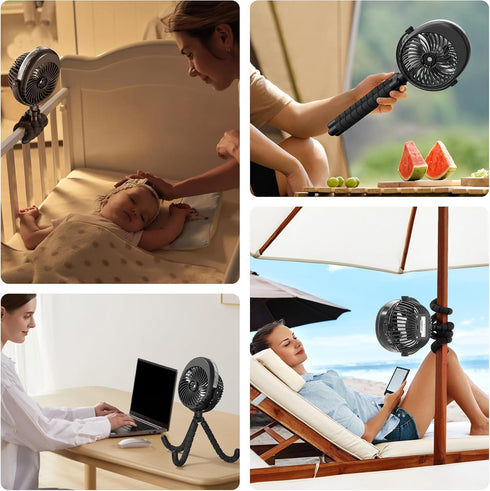 4000mah Baby Stroller Fan, Misting Fan Portable, Baby Boy Newborn Essentials Must Haves, Mist Cooling Spray Fans