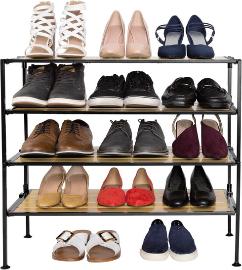 Closet, Countryside 2-Tier Seville Classics Sturdy Freestanding Storage Shelf for Bedroom, Entryway, Dorm Room
