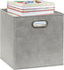 Simple Houseware 6 Pack Printing Fabric Cube Storage Bin with Handle - Gray