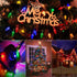 C6 2 Pack 20ft 60LED 8 Brightown LED Christmas String Lights - Battery Operated Strawberry String Lights with Timer