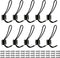 Rustic Entryway Hooks, 10 Pack Black Wall Mounted Vintage Double Coat Hangers with Large Metal Screws