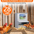 28 lbs Automatic Chicken Feeder, Capacity, Galvanized Metal Poultry Feeder, Waterproof Chicken Feeder, Suitable