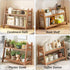 FYRLFB 2-Tier Counter Countertop, Household Cup Shelf Organizer, Kitchen Shelf for Tea Coffee Bar Accessories, Bamboo