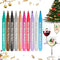 Adanluxe Metallic Wine Glass Markers, 10PCS Food Grade Non-Toxic Window Markers for Glass