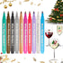 Adanluxe Metallic Wine Glass Markers, 10PCS Food Grade Non-Toxic Window Markers for Glass