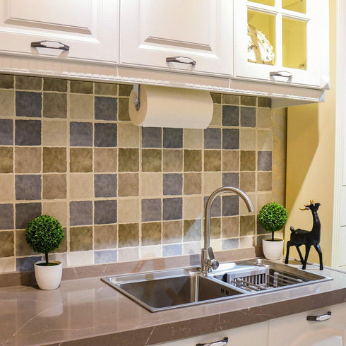 SUS304 simpletome Kitchen Paper Towels Holder Under Cabinet Adhesive or Drilling Installation Brushed Stainless Steel