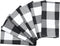6 Buffalo Check Oversized Napkins, 17x17 Inches, Rustic Farmhouse Decor for Everyday Place Settings and BBQs