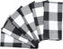 6 Buffalo Check Oversized Napkins, 17x17 Inches, Rustic Farmhouse Decor for Everyday Place Settings and BBQs