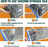 HIBAG Vacuum Storage Bags with Electric Pump, Jumbo 10 Pack Space Saver Bags for Clothes, Pillows, Blankets, Comforters