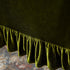 72 Inches Green,14x72 Inch Velvet Table Runner Soft Decorative Luxurious Solid Long Tablecloth with Retro Ruffle