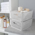 Simplify 2Pk Large Slide Stack It Tote Basket, Open Bins for Storage & Organization, Bathroom, Crafts, Office (Grey)