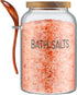 SiliFine 1 Piece 94 oz Bath Salts Glass Jar with Wooden Lid,