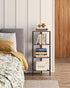 4-Tier BS05BB004L TUTOTAK Corner Shelf, Corner Bookshelf for Small Space, Narrow Display Corner Shelf Stand