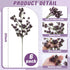 Thiccywoov 6 (32 Inch) Pcs Plum Faux Berry Stems Artificial Dusty Sedum Berry Stems Picks Branches Faux Spray for DIY