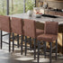 Set 4, FUANGUI Bar Stool Covers of Stretch Removable Bar Stool Seat Covers with Backs Slipcovers, Bar Chair Covers