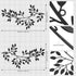 Hotop 2 Pieces Metal Tree Leaf Wall Decor, Olive Branch Leaf Wall Art, Wrought Iron Scroll Sculptures (Classic Style,